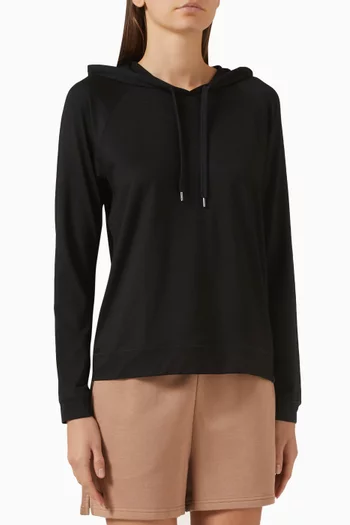 Drawstring Hoodie in Modal Jersey