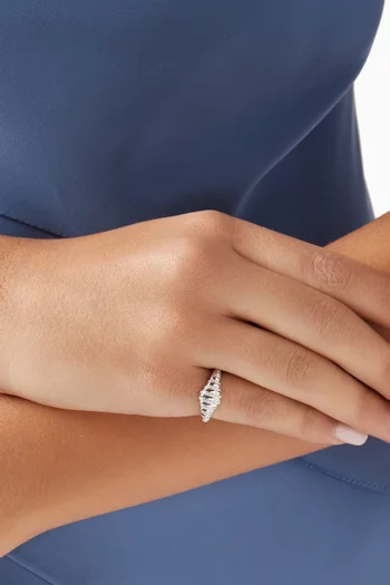 Nano Berlingot Diamond Ring in 9kt White Gold