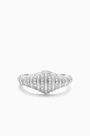 Nano Berlingot Diamond Ring in 9kt White Gold