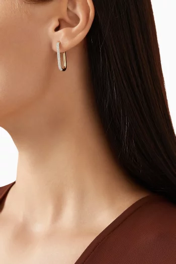 Large Paperclip Single Earring in 14kt Gold Vermeil Sterling Silver