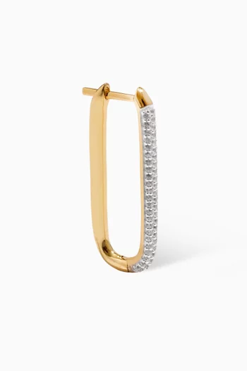 Large Paperclip Single Earring in 14kt Gold Vermeil Sterling Silver