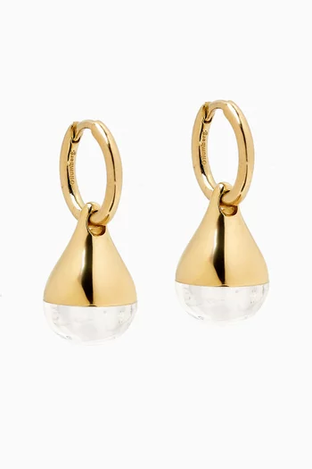 Stilla Quartz Earrings in 14kt Gold Vermeil