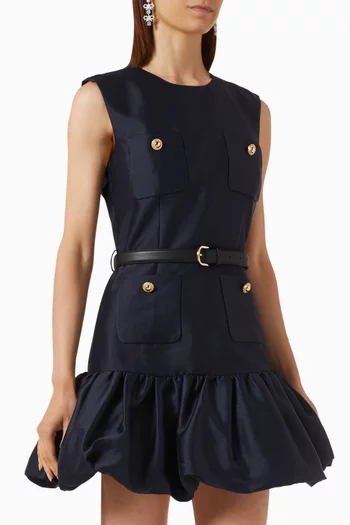 Bubble-skirt Mini Dress in Taffeta