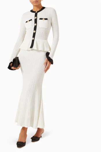 Pointelle-knit Midi Dress in Viscose Blend