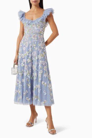 Sequin Dandelion Ruffle Ballerina Dress