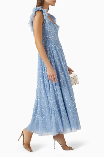 Scatter Dot Ruffle Gown
