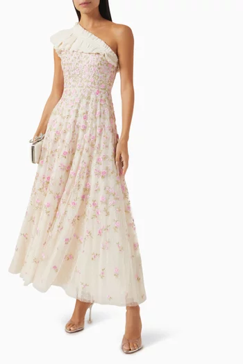 Lea Ditsy One-shoulder Gown