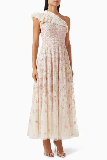 Lea Ditsy One-shoulder Gown