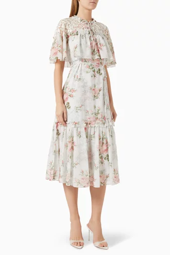 Madame Rose Carla Cape Ballerina Dress in Chiffon