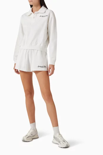 Syracuse Embroidered Disco Shorts in Cotton