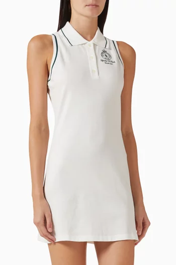 Crown Tennis Polo Mini Dress in Cotton-piqué