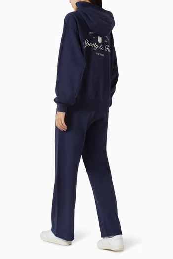 كنزة بغطاء رأس بشعار Syracuse‏ صوف قطني