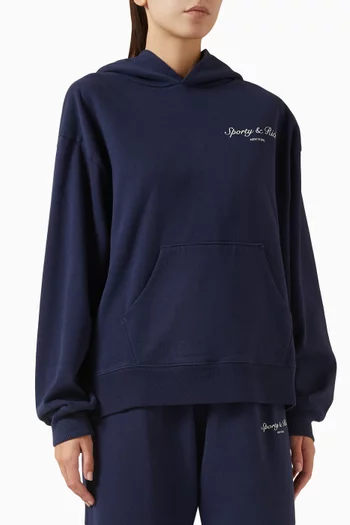 كنزة بغطاء رأس بشعار Syracuse‏ صوف قطني