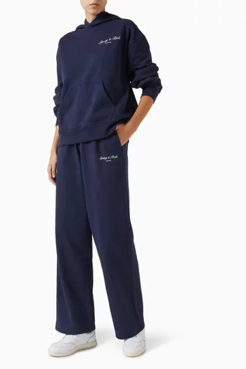 بنطال بقصة ساق واسعة وشعار Syracuse‏ صوف قطني