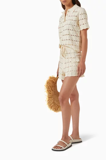 Rhiannon Pointelle Shorts in Knit