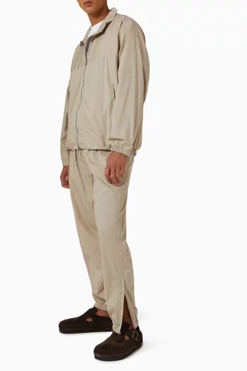 Drawstring Track Pants in Cotton Blend