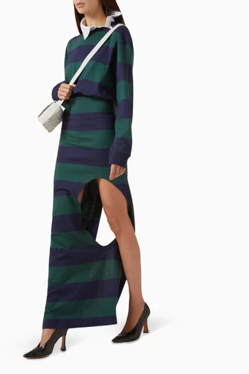 Striped Maxi Pencil Skirt