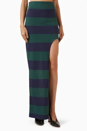 Striped Maxi Pencil Skirt