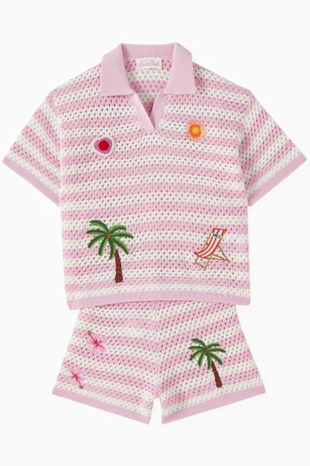 Pixie Polo Shirt in Cotton-blend Knit
