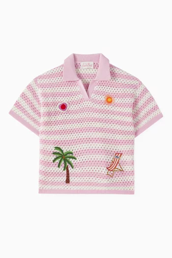 Pixie Polo Shirt in Cotton-blend Knit