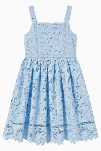 Butterfly-lace Midi Dress