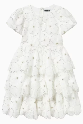 Floral-embellished Dress in Tulle