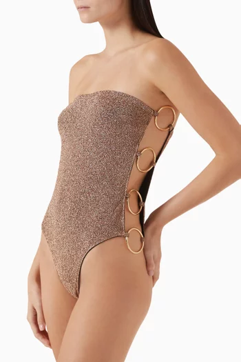 Dark Star One-piece Swimsuit in Lurex