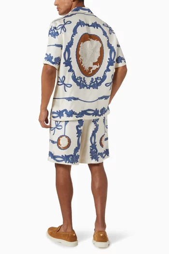 Medusa Cameo Shirt in Silk-twill