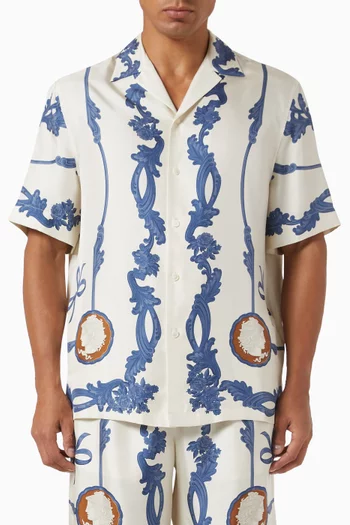 Medusa Cameo Shirt in Silk-twill