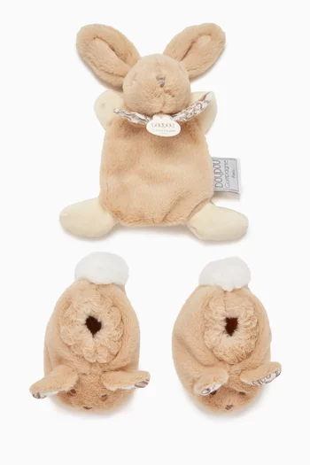 Rabbit Doudou & Slippers Gift box