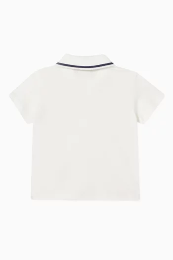 Logo-embroidered Polo Shirt in Cotton Pique