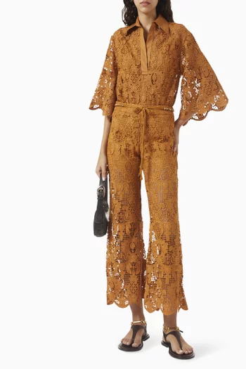 Coco Flared Pants in Lace