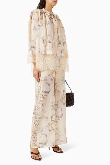 Cascadian Tie-neck Blouse in Ramie