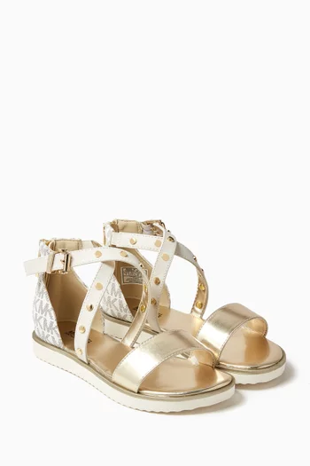 Brandy Astrid Sandals in Faux Leather