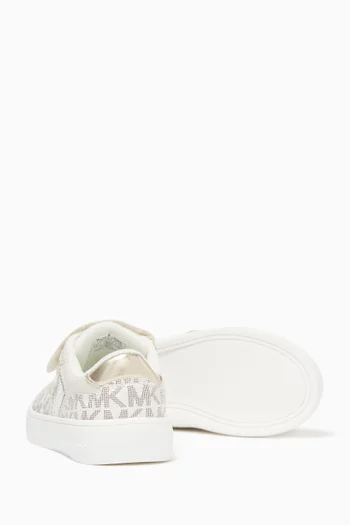Jem Rumi Velcro Monogram Sneakers in Faux Leather