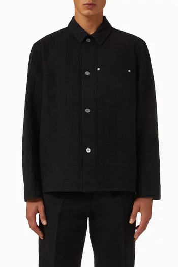 Monogram Overshirt in Cotton Drill