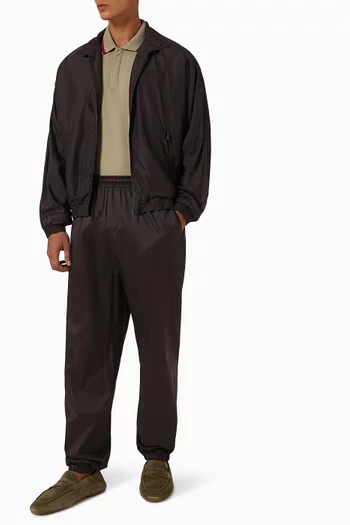 Zip-up Jacket in Coated Silk