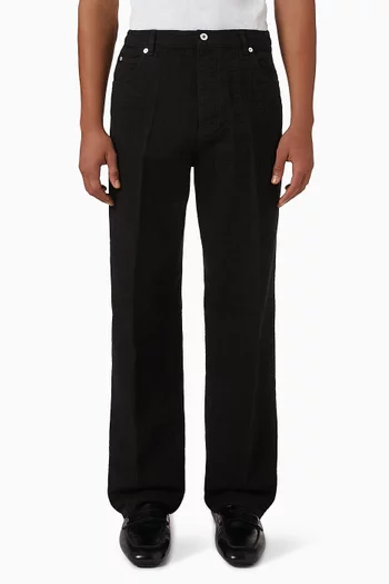 Monogram Straight-leg Jeans in Cotton-denim