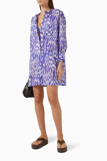 Hurricane Shirt Dress in Cotton-voile