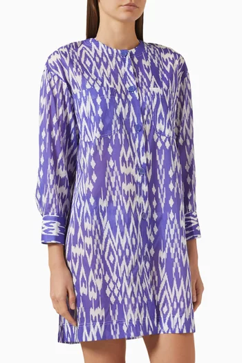 Hurricane Shirt Dress in Cotton-voile