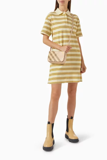 Striped Polo Shirtdress in Cotton