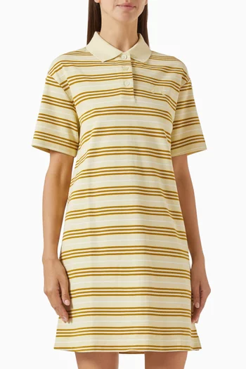 Striped Polo Shirtdress in Cotton