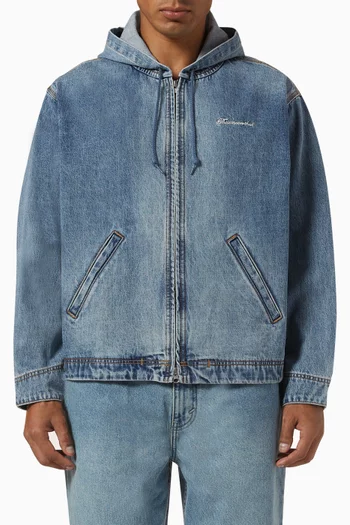 Washed Carpenter Jacket in Denim