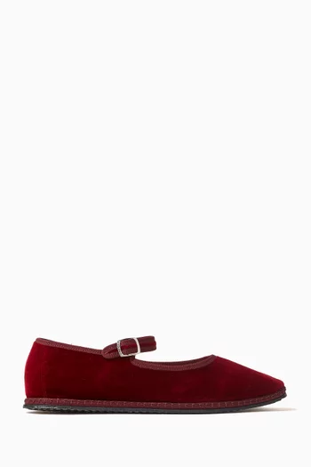 Mary Jane Shoes in Velvet