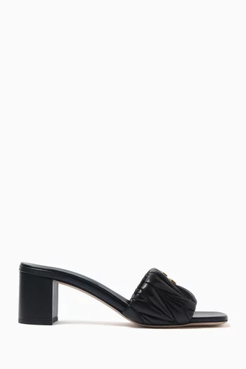 Ciabatte 55 Logo Mule Sandals in Nappa Matelasse