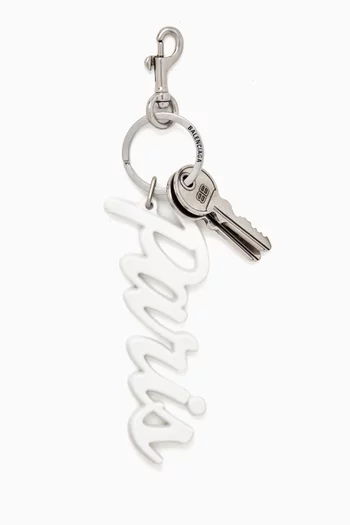 Paris Keychain Charm in Stainless Steel