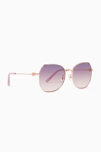 Irregular Sunglasses in Metal