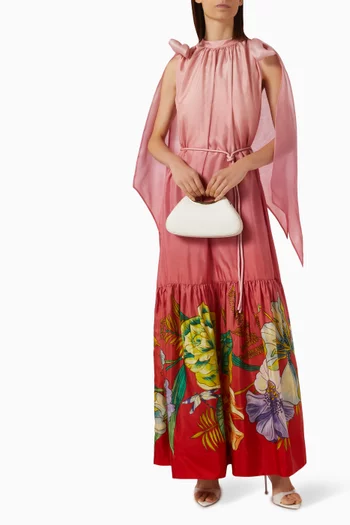 Inez Printed Gown iln Silk