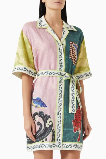 Rochester Mini Shirtdress in Linen
