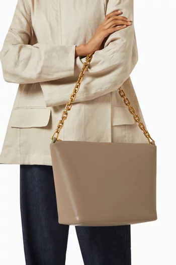 Medium Hobo Bag in Leather